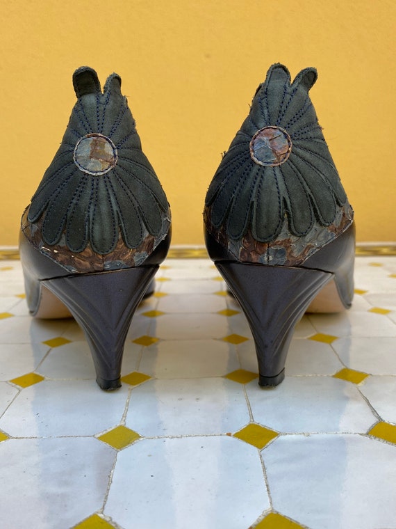80s Vintage décolleté Rosini Trieste/Brown leather