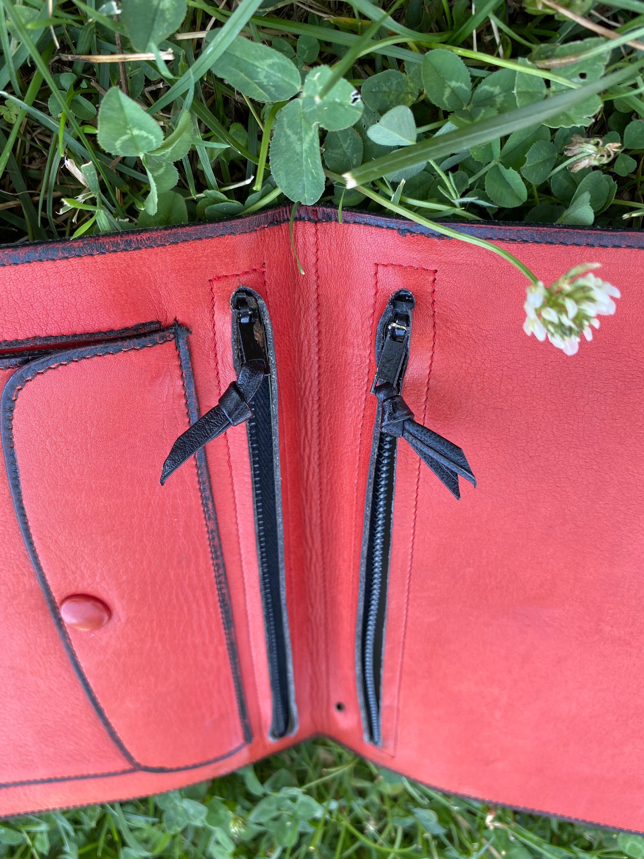 70s Vintage Wallet/black Leather Wallet Italy/vintage Leather Etsy UK