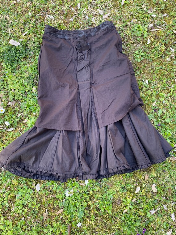 Jupe vintage Camaieu Jupe florale marron Jupe coton vintage Camaieu Jupe design Camaieu Jupe mode Etsy France
