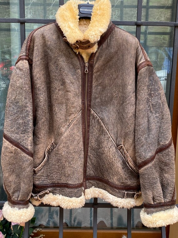 Vintage Shearling 90s/Vintage Brown Fur Coat/Desig