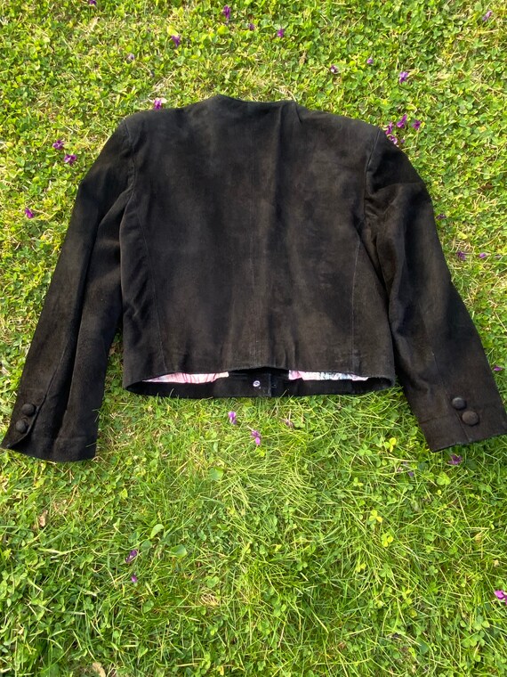 90s Vintage jacket leather Last Scene/Black jacke… - image 6