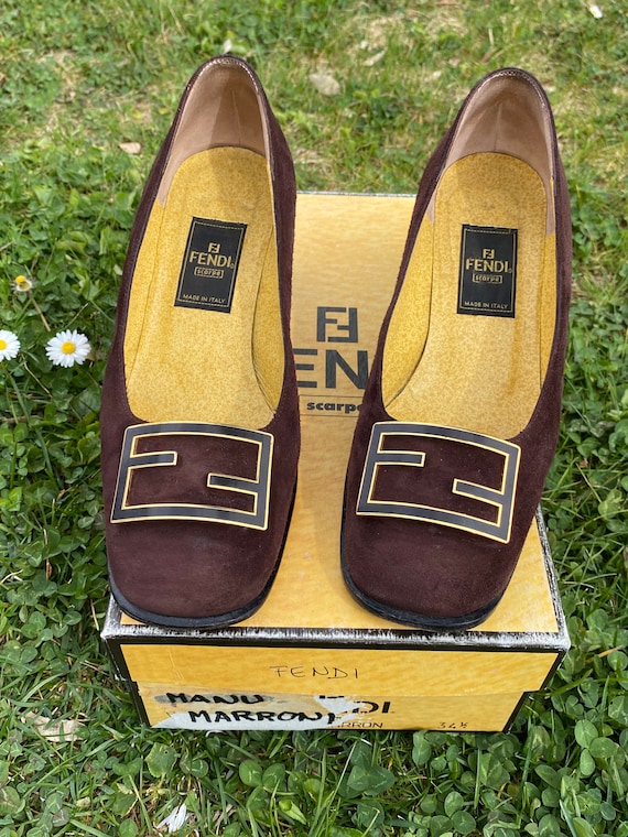 80s Vintage Fendi Décolleté/design Shoes Fendi/brown Décolleté Fendi/shoes  Fendi/pumps Fendi Suede - Etsy Canada