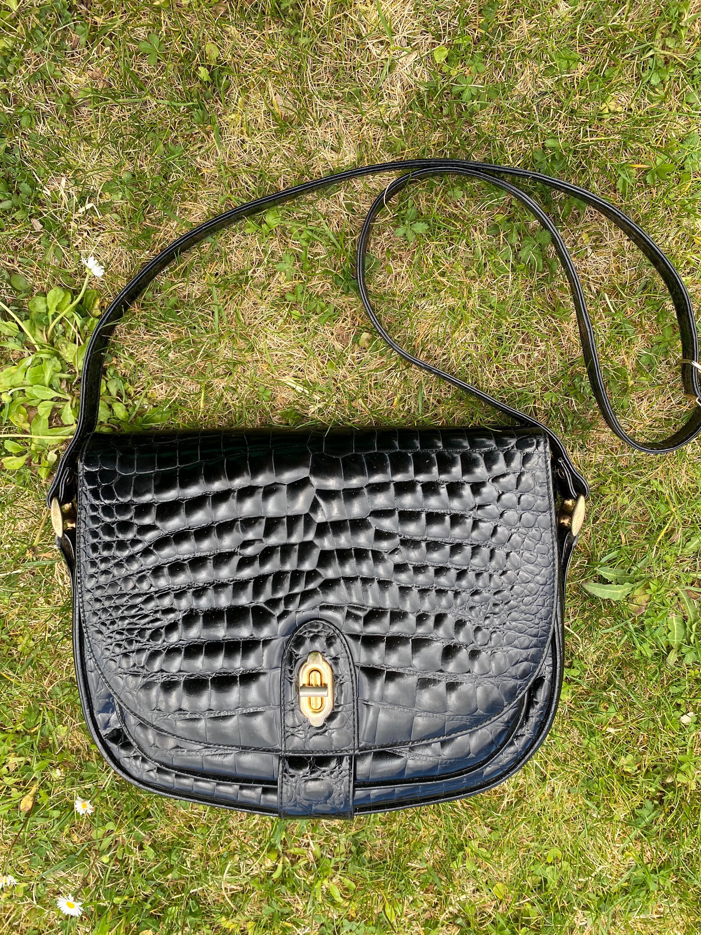 Sac en top crocodile ancien