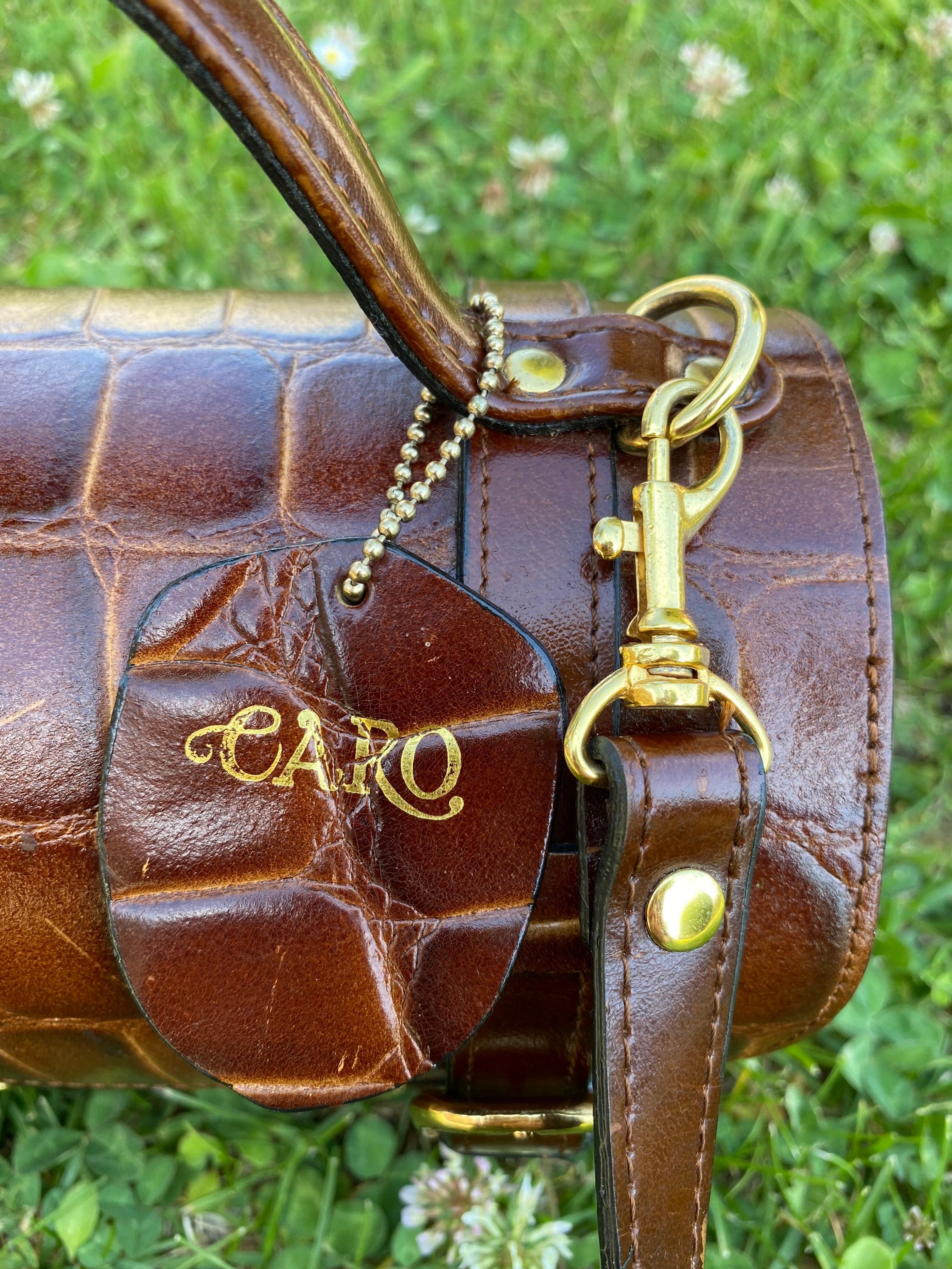 90s Crossbag Caro Vintage/vintage Bag Caro, Italy/brown Leather ...