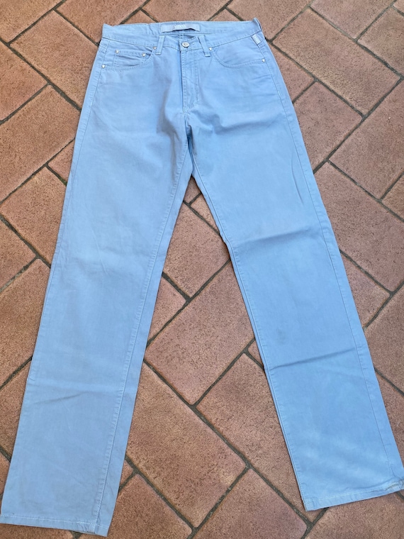 90s Versace Jeans Couture Medusa blue Cotton Jeans Versace design