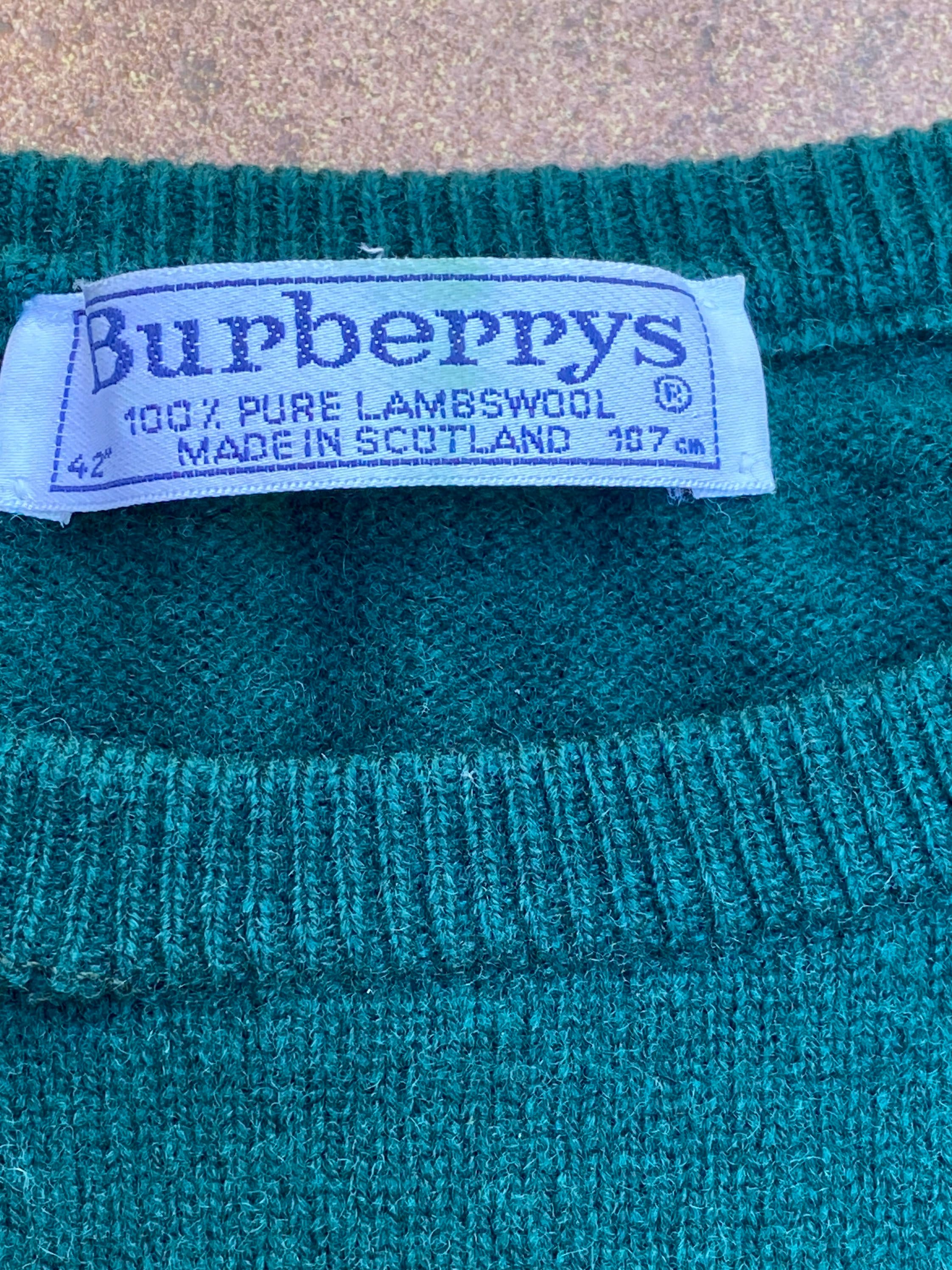 90s Vintage Sweater Burberry/wool Sweater Burberry/sweater - Etsy
