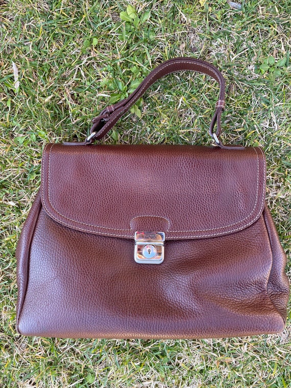 80s Vintage Boston Bag Luana/brown Leather Bag/style Bag 