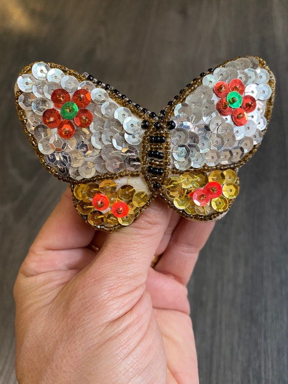 60s Vintage hair clip butterfly/Vintage butterfly… - image 9