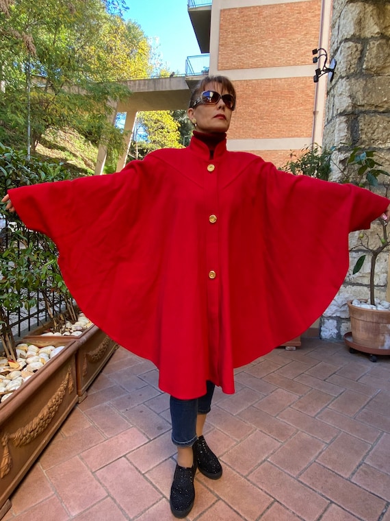90s Vintage Cape Cashmere/Design Cape Wool Cashmer