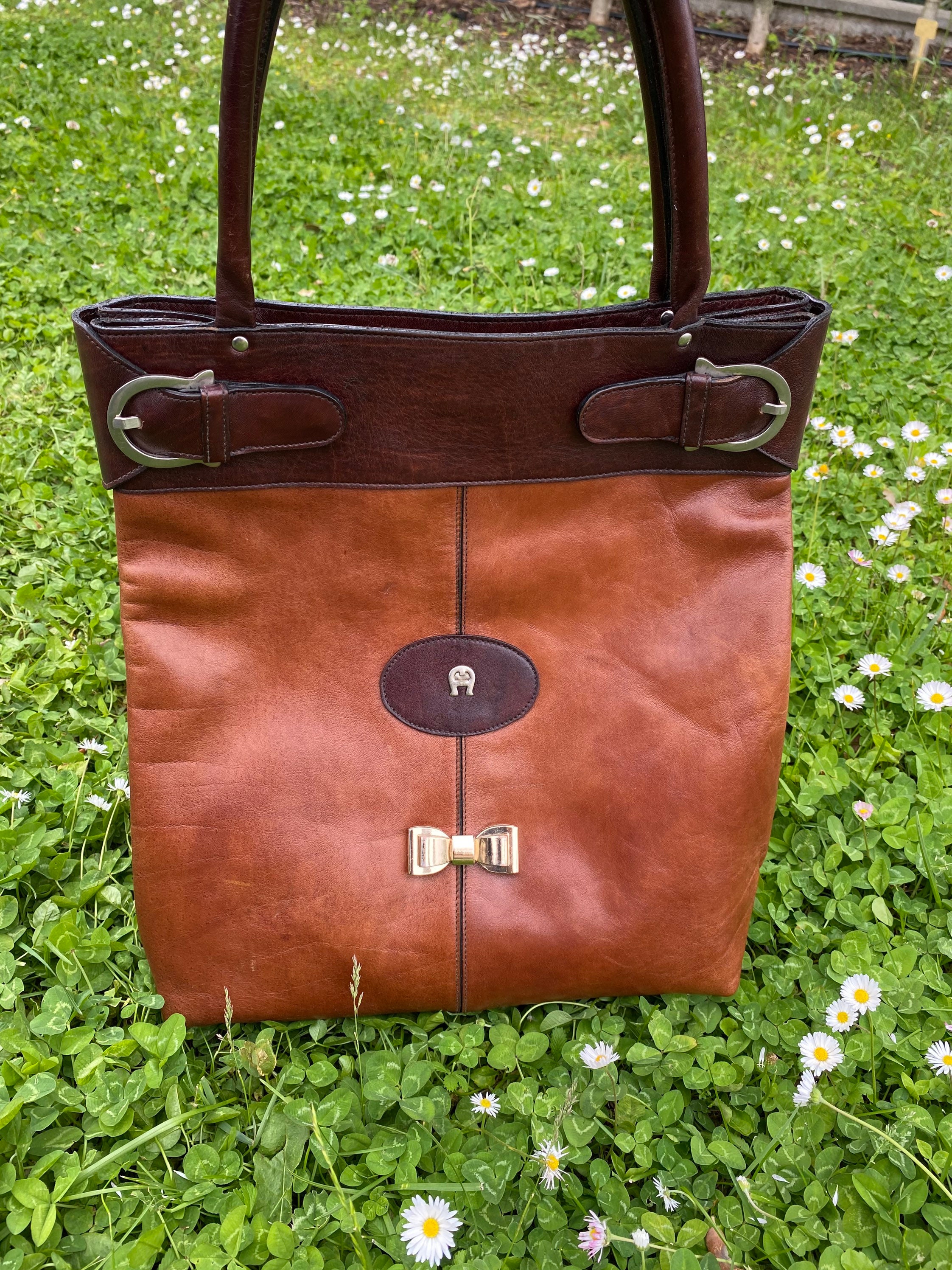90s Shoulderbag Etienne Aigner Paris/brown Leather Bag/fashion