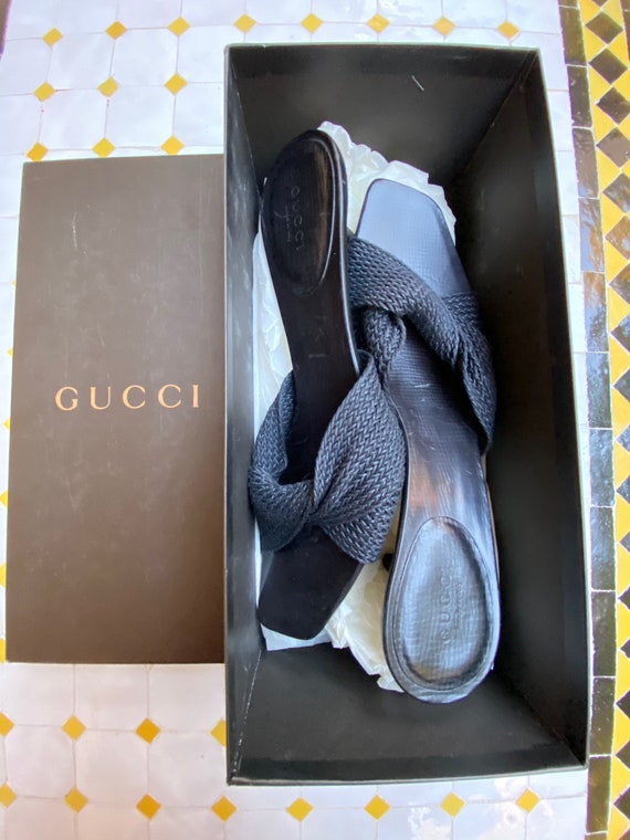 Gucci Vintage/Vintage Gucci sandals/Sabot black Gu