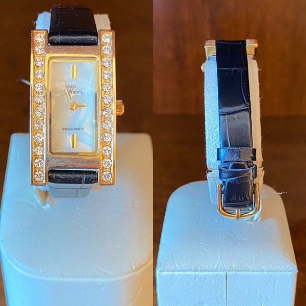 Montre-bracelet vintage Jewel Collection des années 90/Montre de luxe Suisse/Montre-bracelet Jewel Watch Collection/Montre avec Swarovski