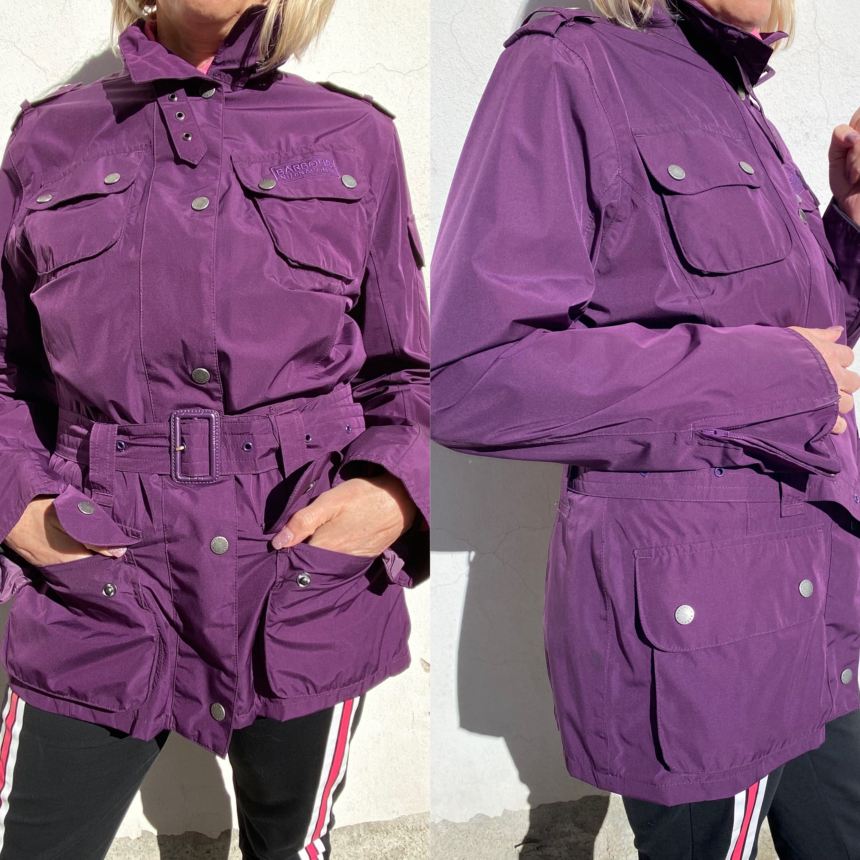 Barbour tailored jacket purple hotsell