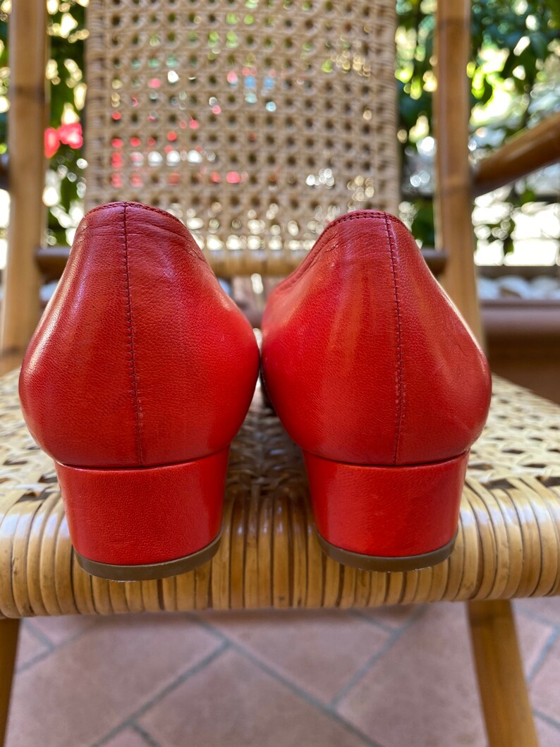 80s Vintage design shoes Bruno Magli/Red style shoes Bologna Etsy