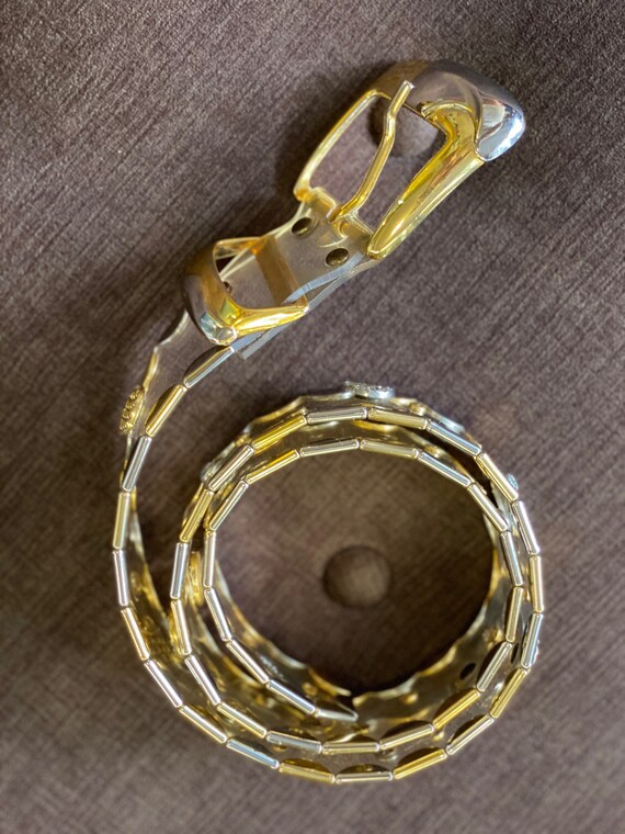 Vintage Belt/Gold-transparent belt /Transparent vi