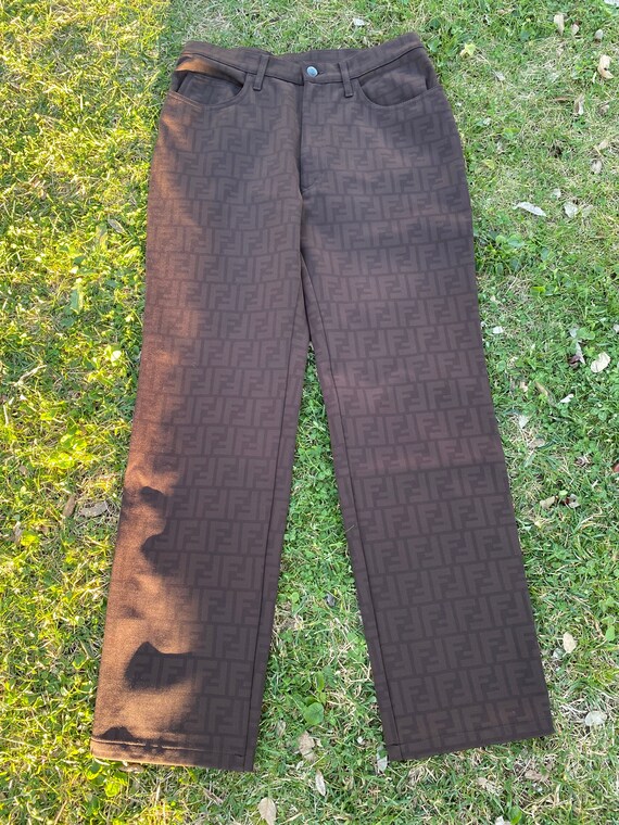 80s Vintage Pants Fendi/fashion Fendi Pants/brown Pants Etsy Denmark