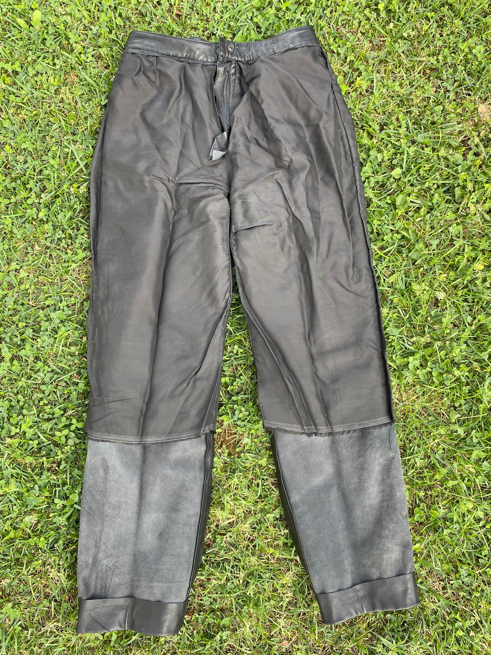 90s Vintage Leather Pants Design/black Leather Jeans/leather - Etsy