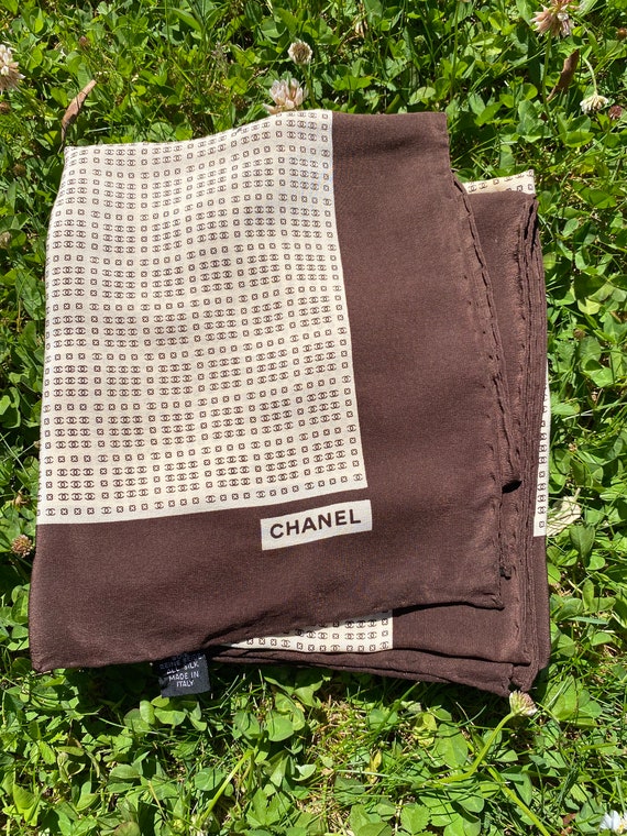 80s Vintage Chanel Scarf Authentic/luxury FOULARD CHANEL 