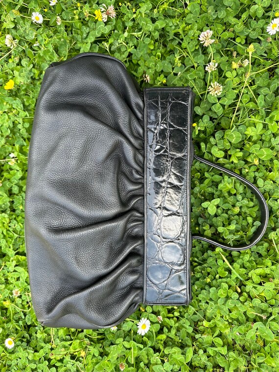 80s Vintage Luxury Bag Design Valentino Orlandi Italy black Bag Leather style Crossbag Orlandi borsa Valentino Orlandi Etsy Australia