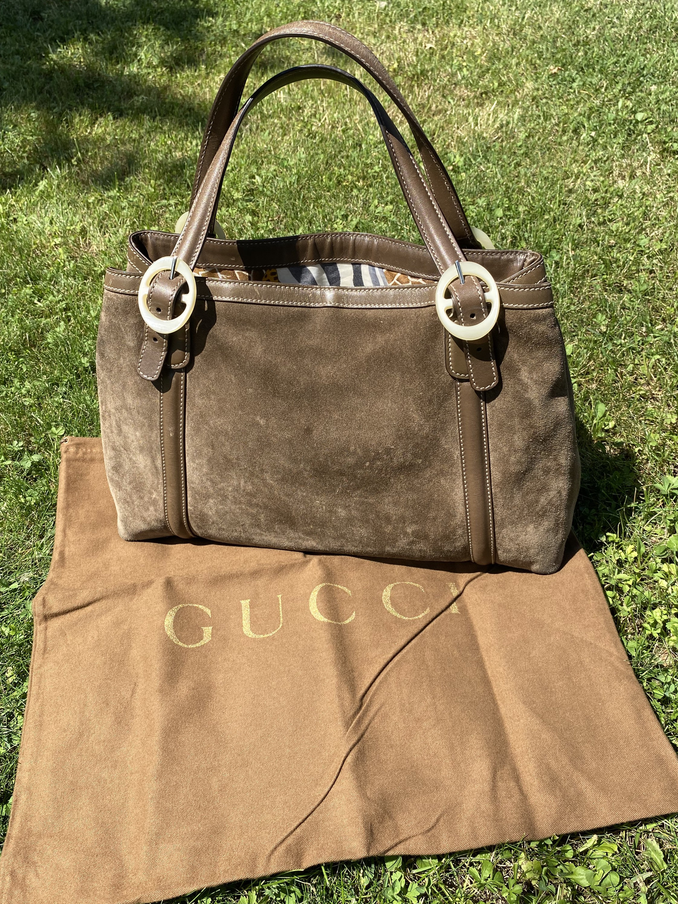 90s Authentic Vintage Gucci Bag/beige Chamois Bag/gucci Olive