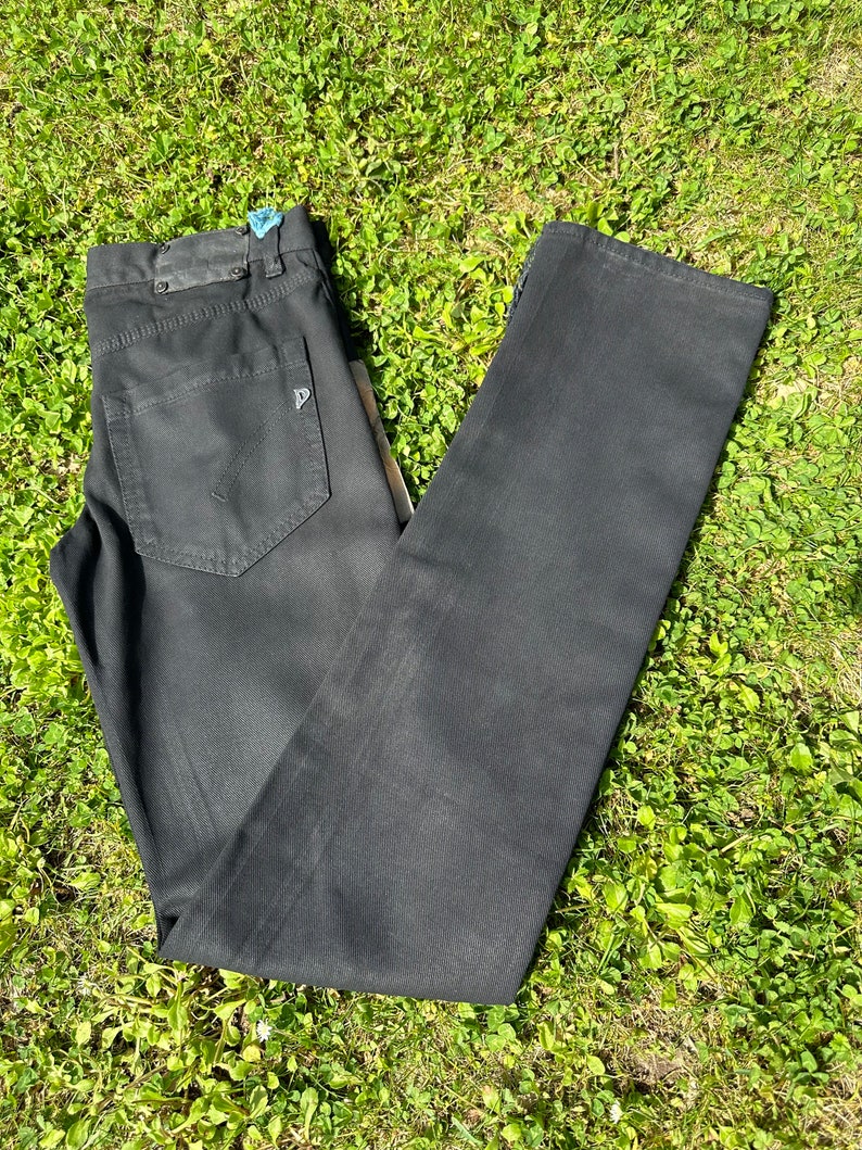 90er Jahre Vintage Dondup Jeans/Schwarze Jeans Baumwolle/Dondup Hose/Design Hose Kent/Kent Dondup Hose/Jeans Kent Dondup Bild 1