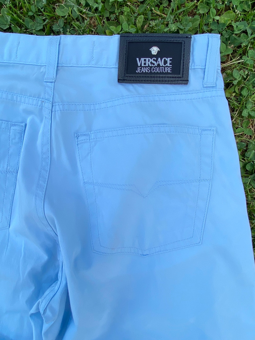 Buy 90s Versace Jeans Couture Medusa/blue Cotton Jeans