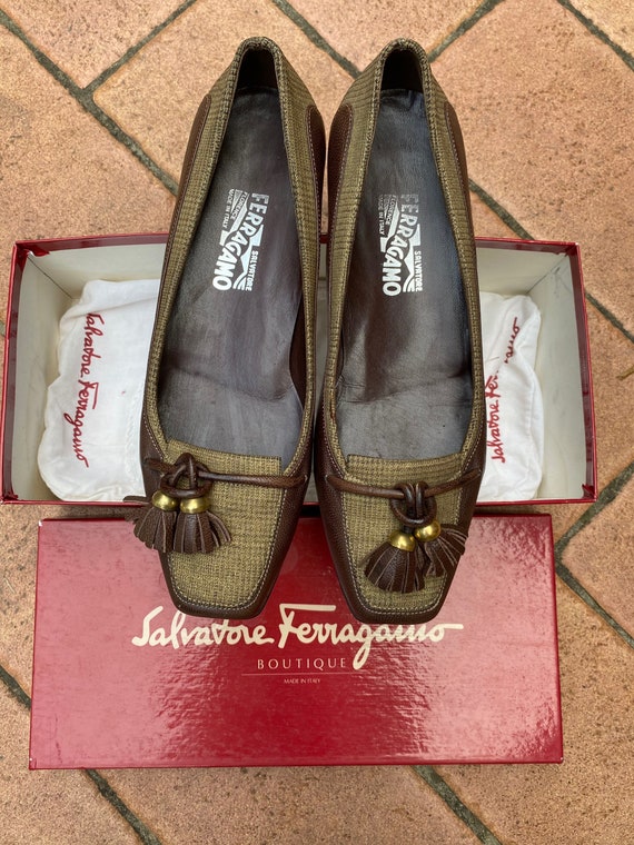 90s Ferragamo ballet flats/Lady Ferragamo style/Le