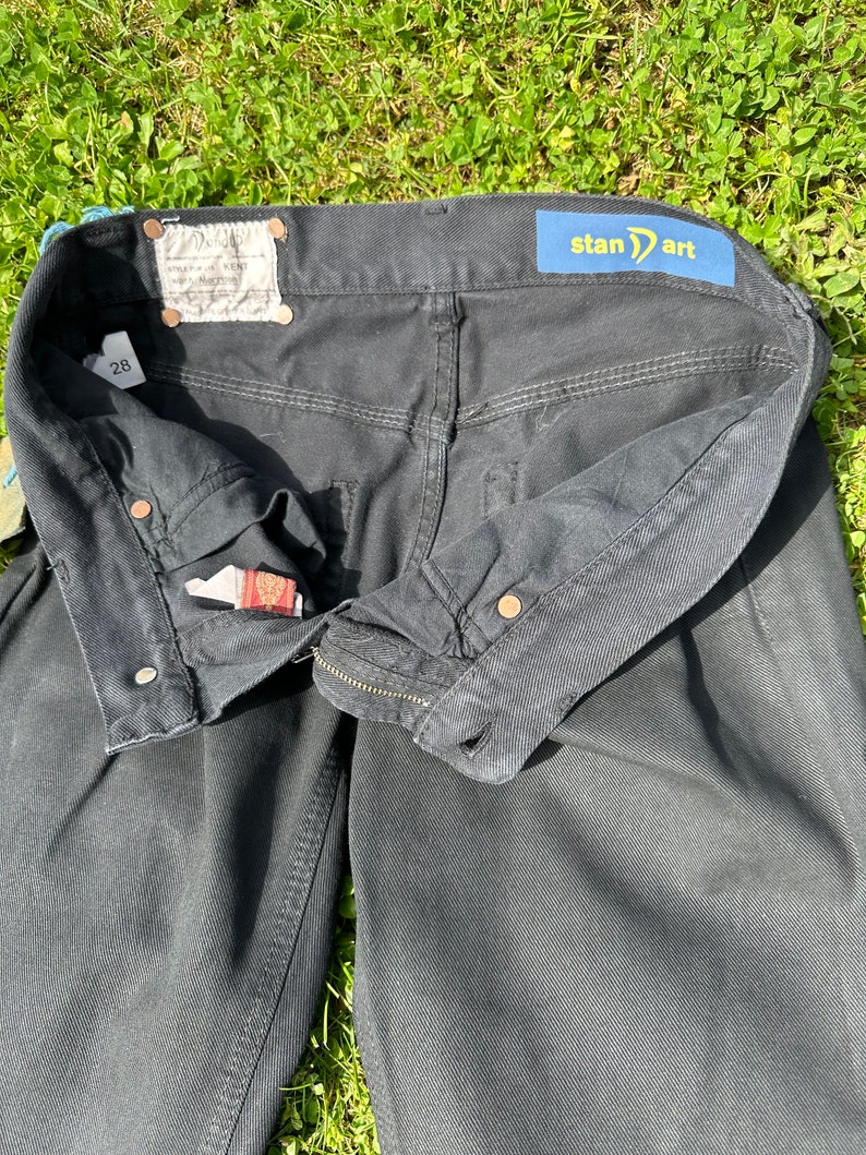 90er Jahre Vintage Dondup Jeans/Schwarze Jeans Baumwolle/Dondup Hose/Design Hose Kent/Kent Dondup Hose/Jeans Kent Dondup Bild 7