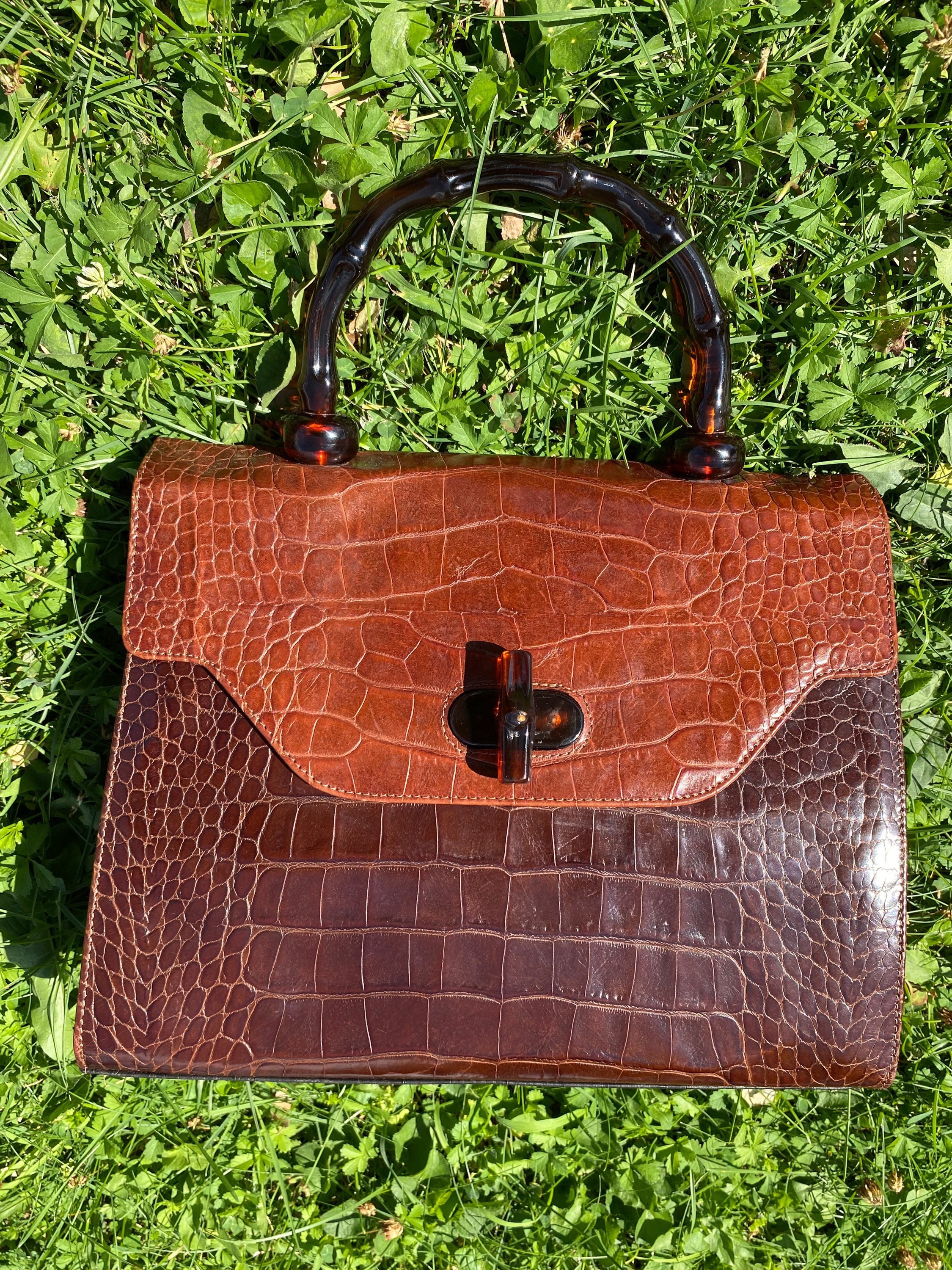 70s Vintage Style Bag Mali Padova/brown Black Bag - Etsy