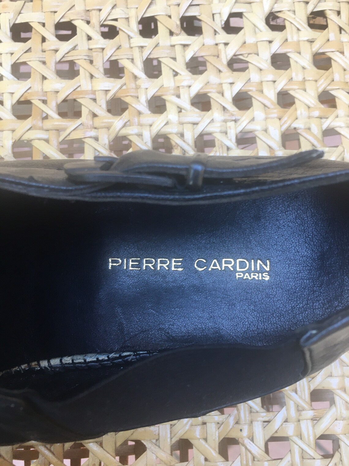 80s Pierre Cardin Slippers/leather Shoes Cardin/ Black - Etsy