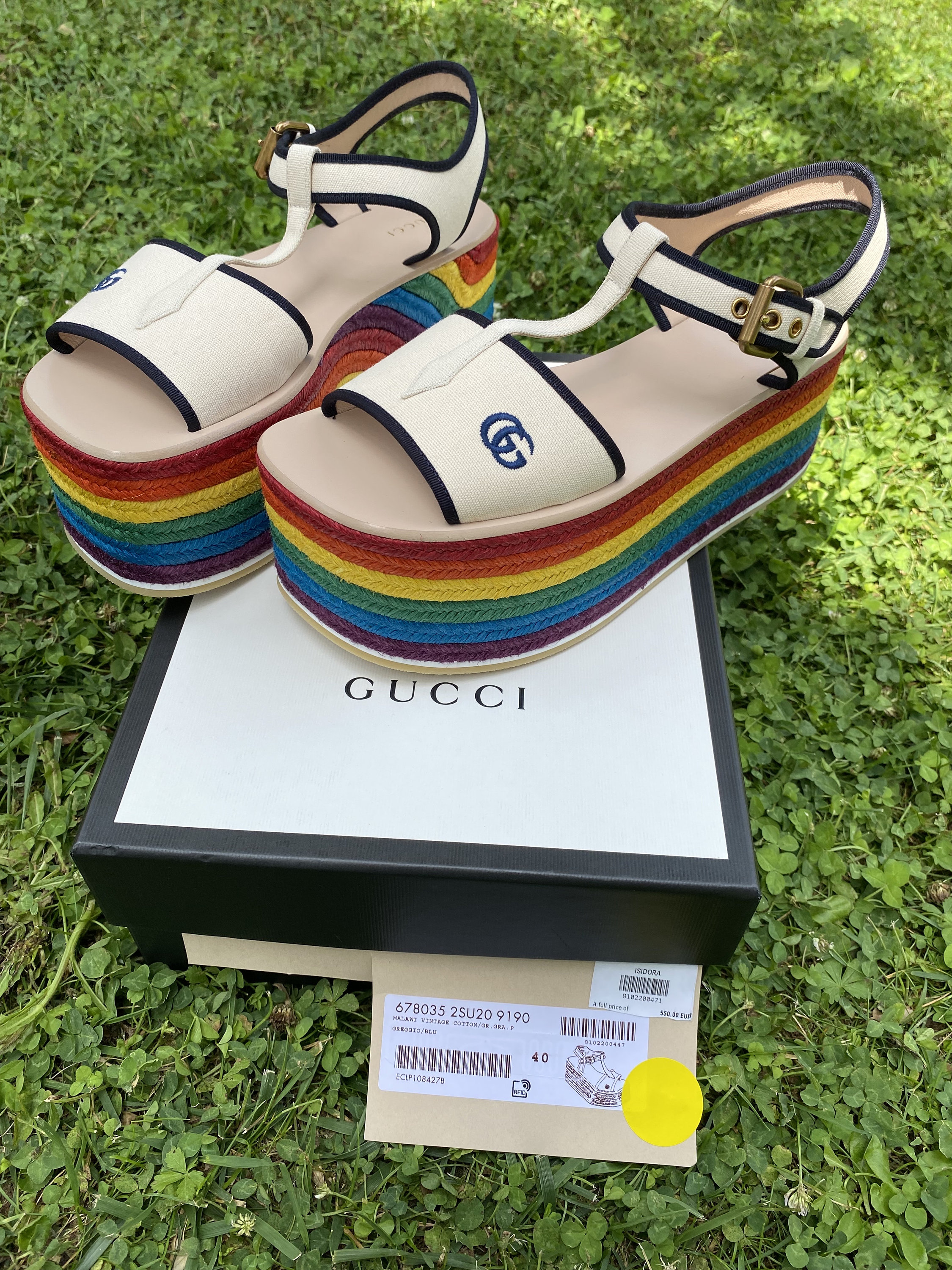 Gucci - Authenticated Sandal - Cloth Multicolour for Men, Never Worn