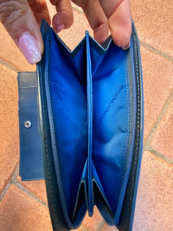 Wallet Piquadro/Blue leather wallet Piquadro Ital… - image 7