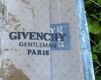 Jaren '90 Vintage stropdas Givenchy Gentleman Parijs/Olijf stropdas zijde/Design Gentleman stropdas stippen Givenchy/Givenchy vintage zijden stropdas/Zijden stropdas Givenchy