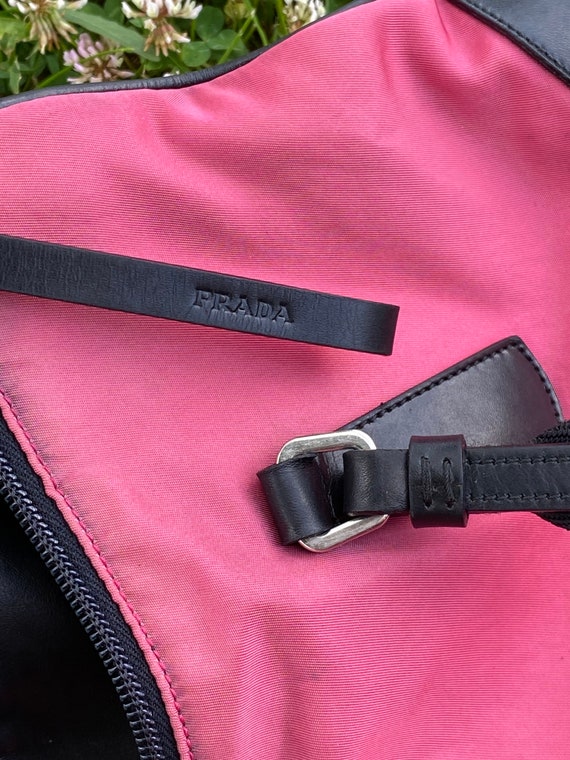 90s Vintage bag Prada/Pink bag nylon/Prada nylons… - image 5