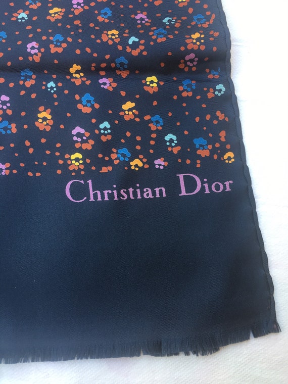 Christian Dior/Silk Scarf Christian Dior/ Blue Sca