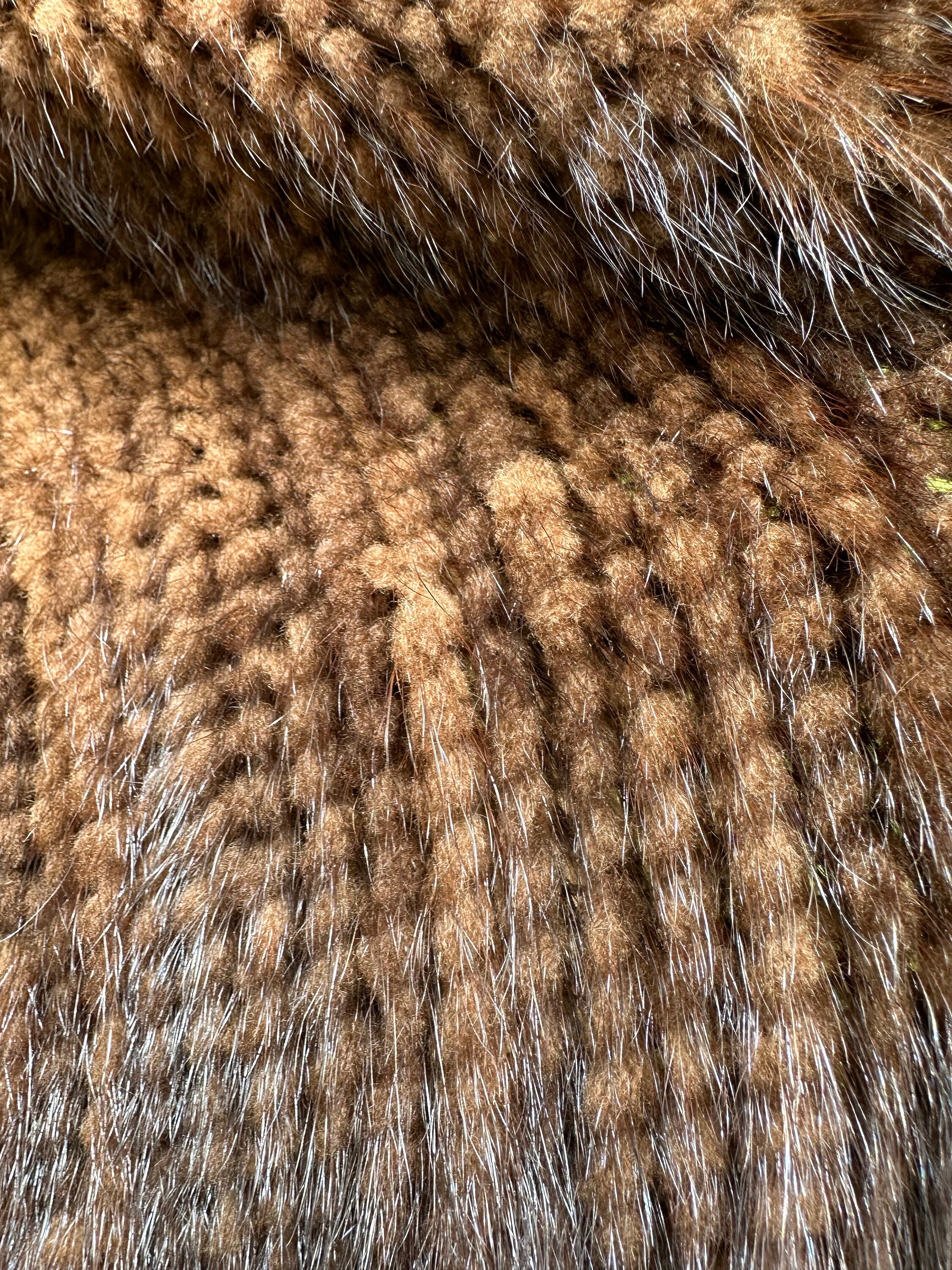 90s Luxury Fur Mink Vintage/vintage Brown Mink Fur Jacket