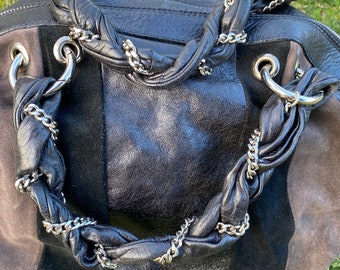 Chanel Taupe Leather Modern Chain East West Tote Chanel