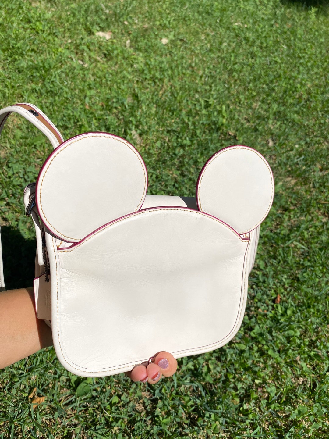Coach Disney x Coach Minnie Mouse Small Patch Wristlet - White