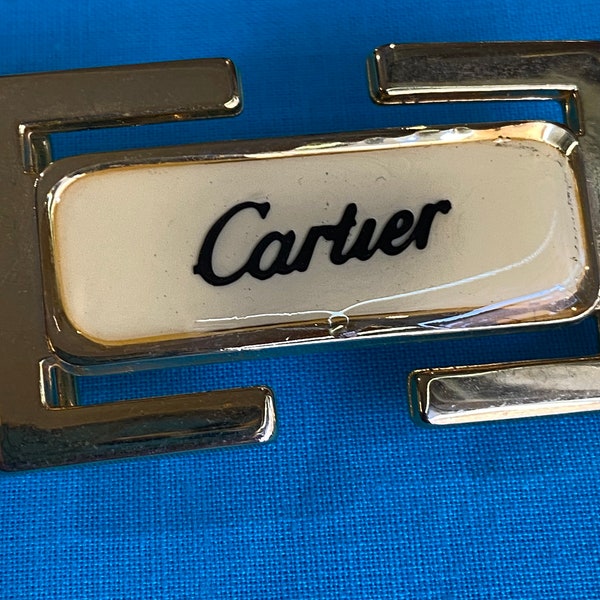 60s Vintage buckle for belt Cartier/Gold ivory buckle belt/Design buckle Cartier/Cartier buckle