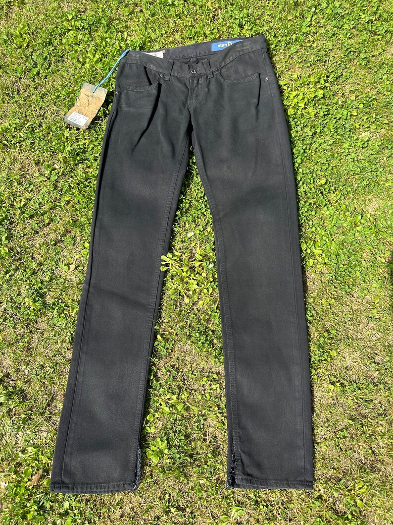 90er Jahre Vintage Dondup Jeans/Schwarze Jeans Baumwolle/Dondup Hose/Design Hose Kent/Kent Dondup Hose/Jeans Kent Dondup Bild 3