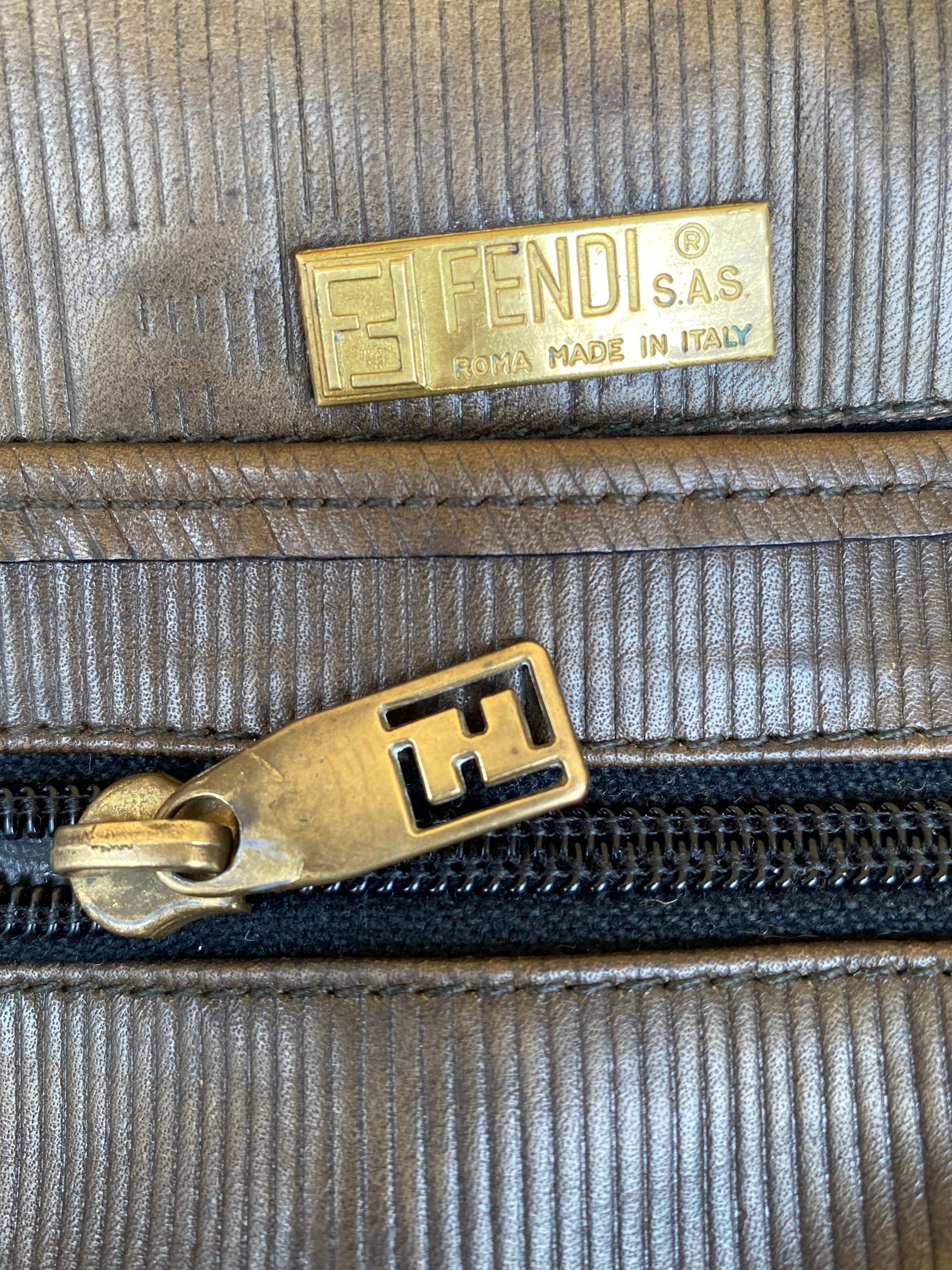 80s Vintage Authentic Crossbag Fendi/fendi Bag/brown Leather -  Finland