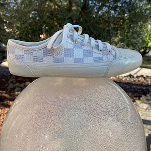 white and brown louis vuitton sneakers