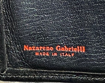 80s Vintage Wallet Nazareno Gabrielli/black Leather Wallet -  Sweden