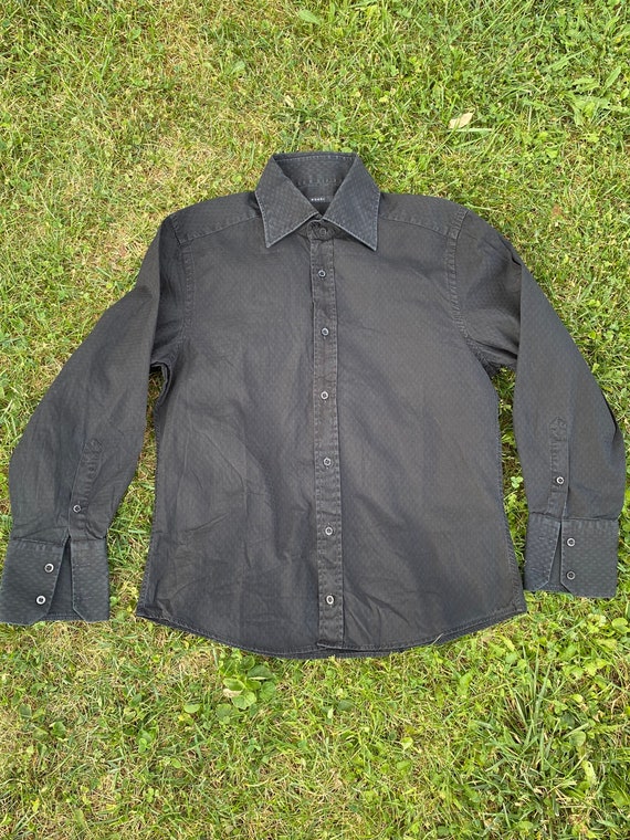 90s Gucci Couture Shirt/gucci Vintage Shirt/black Cotton - Etsy