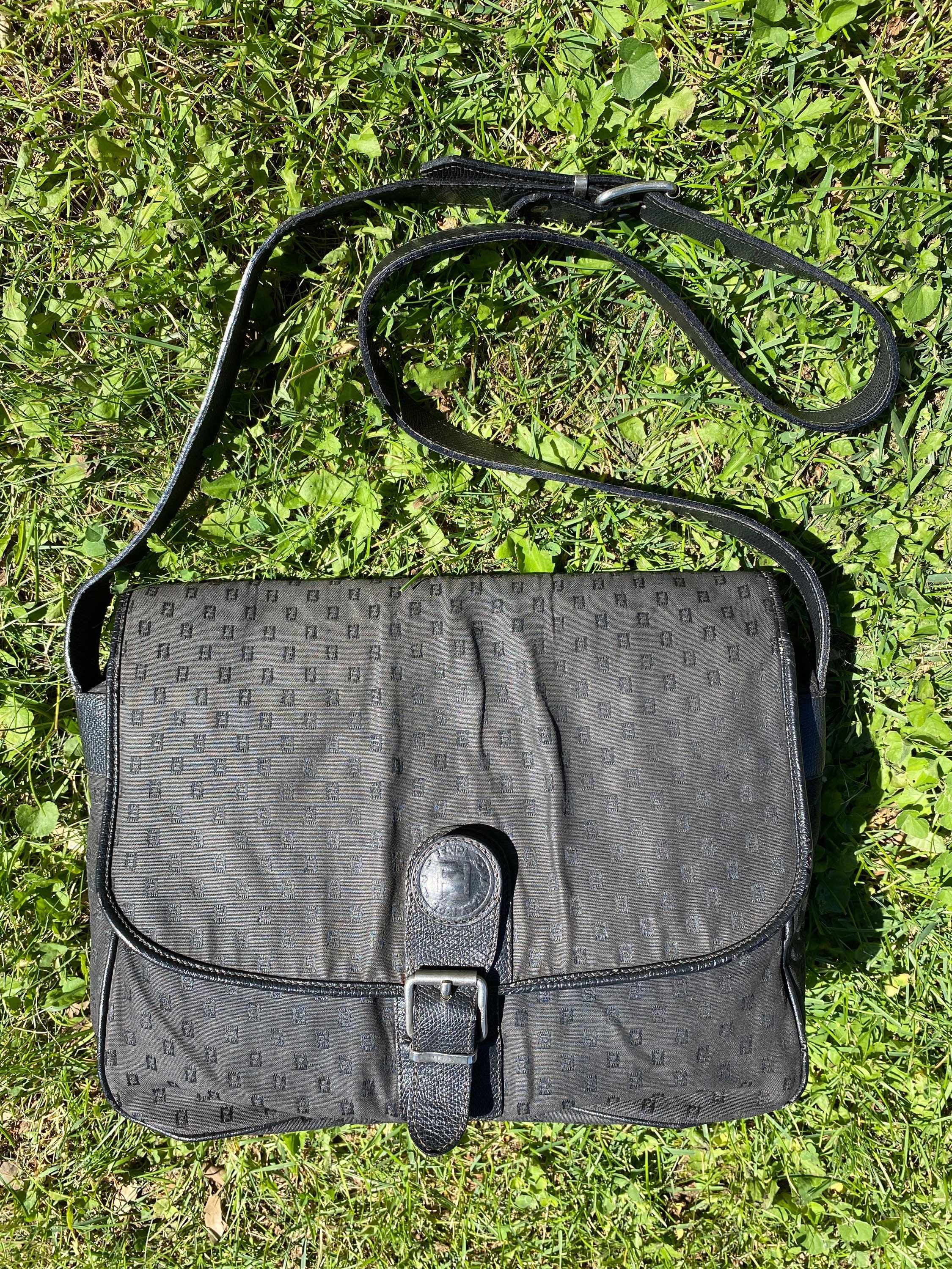 80s Authentic Vintage Fendi Bag/black Canvas Bag/fendi Vintage