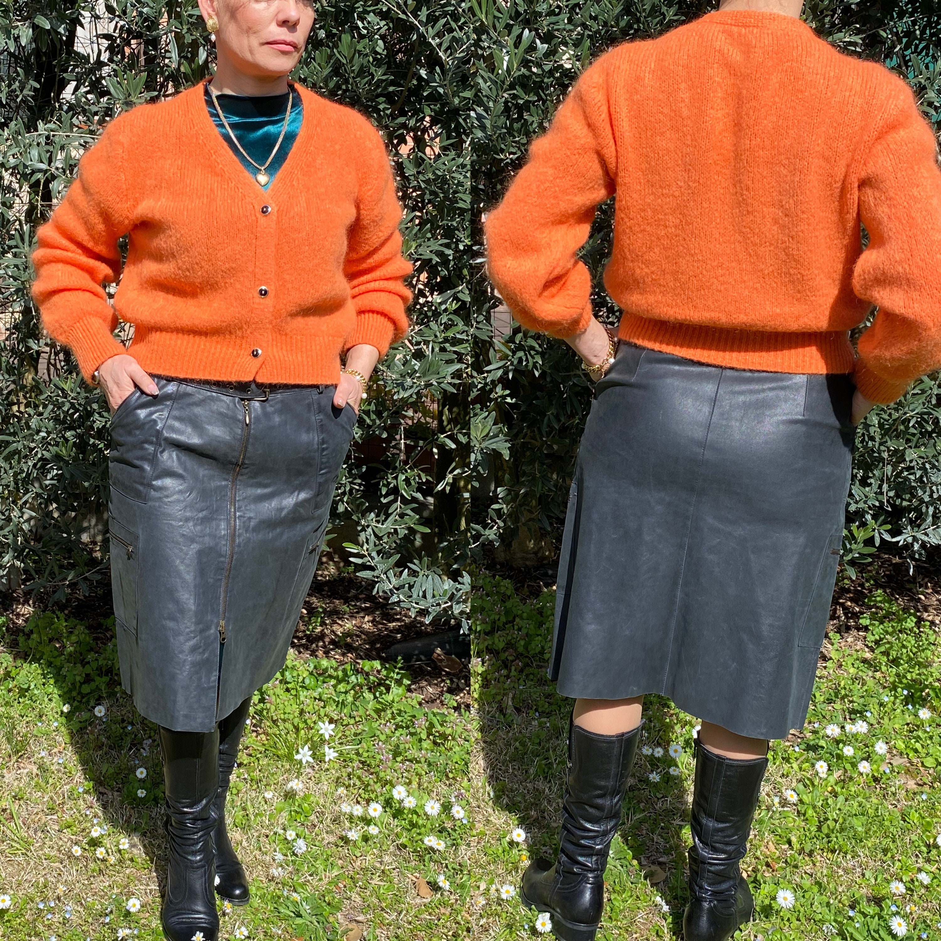 Leather Skirt Etsy Israel