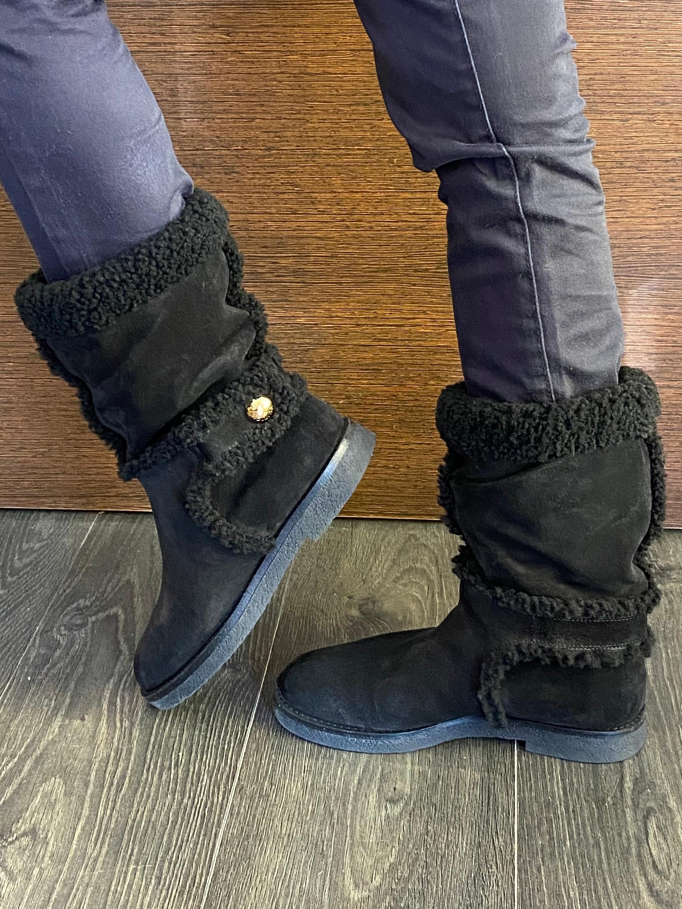 Authentic Snowy Boots Design Louis Vuitton/black Boots -  Israel