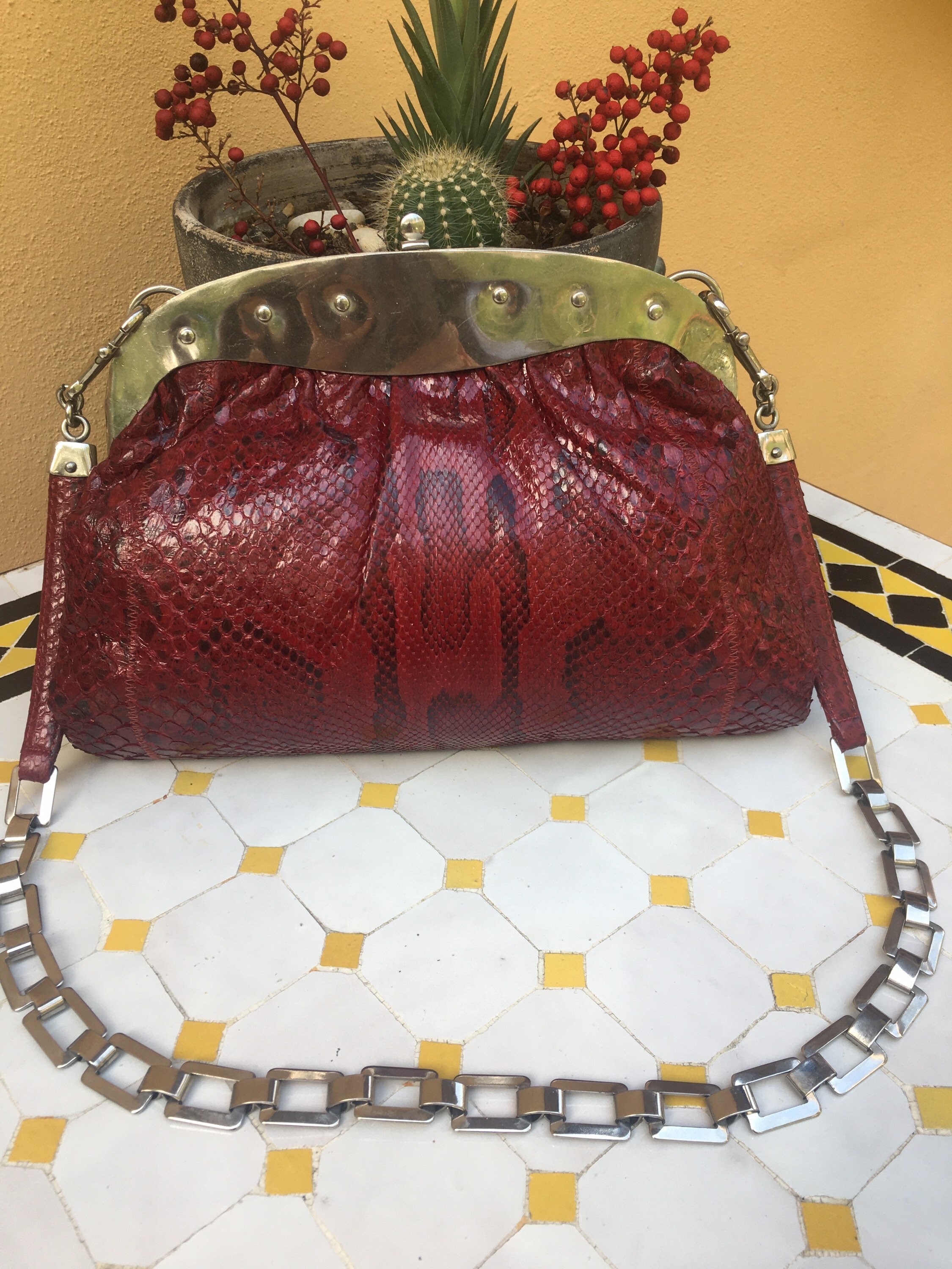 python clutch bag