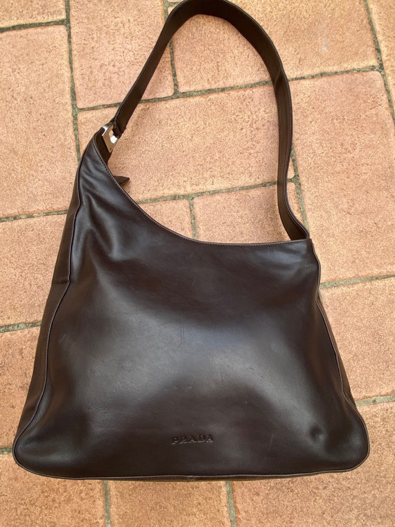 Prada Shoulder bag/Vintage Bag Prada 80s/ Leather
