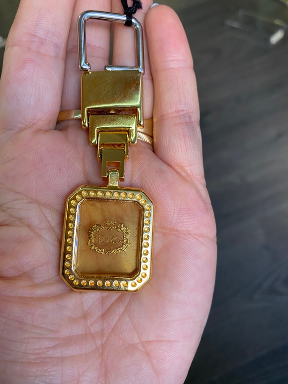 80s Vintage Gherardini Key Ring/gold Key Ring Metal/gherardini